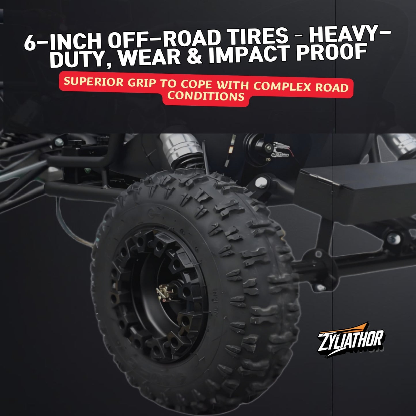 Zyliathor electric go kart 48V 2000W off-road with double-wishbone/4-link suspension and hydraulic rear disc