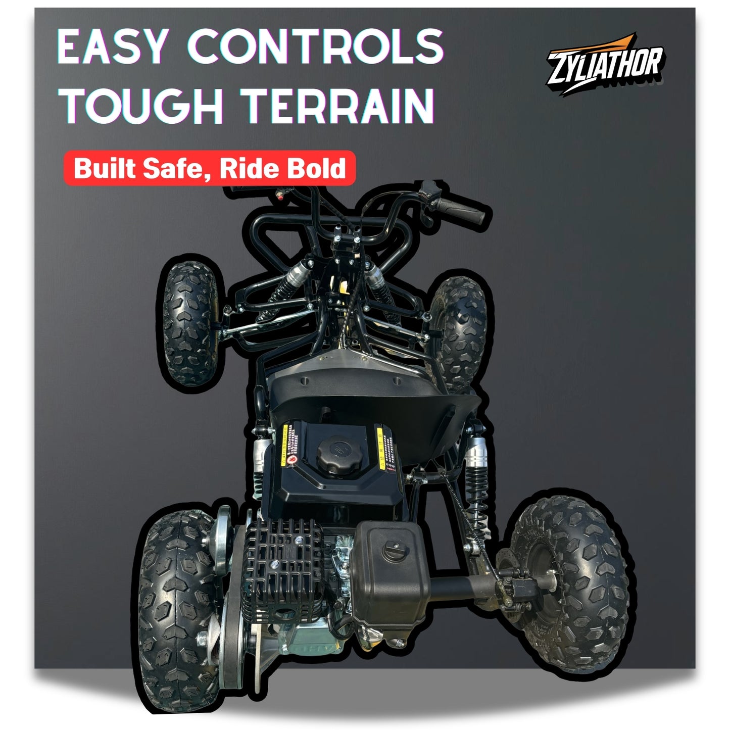 Zyliathor go-kart, 4-stroke 212cc, all-terrain off-road, 6" tyres, CVT transmission