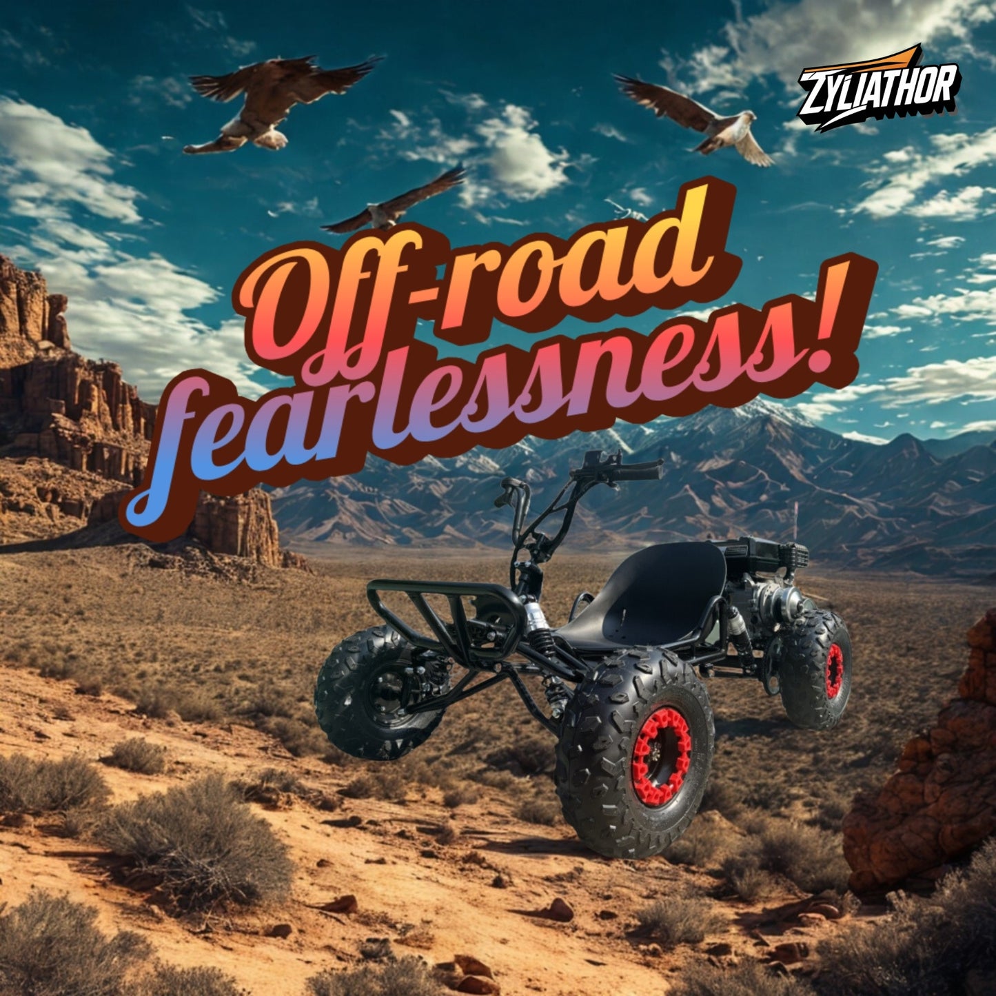 Zyliathor go-kart, 4-stroke 212cc, all-terrain off-road, 6" tyres, CVT transmission