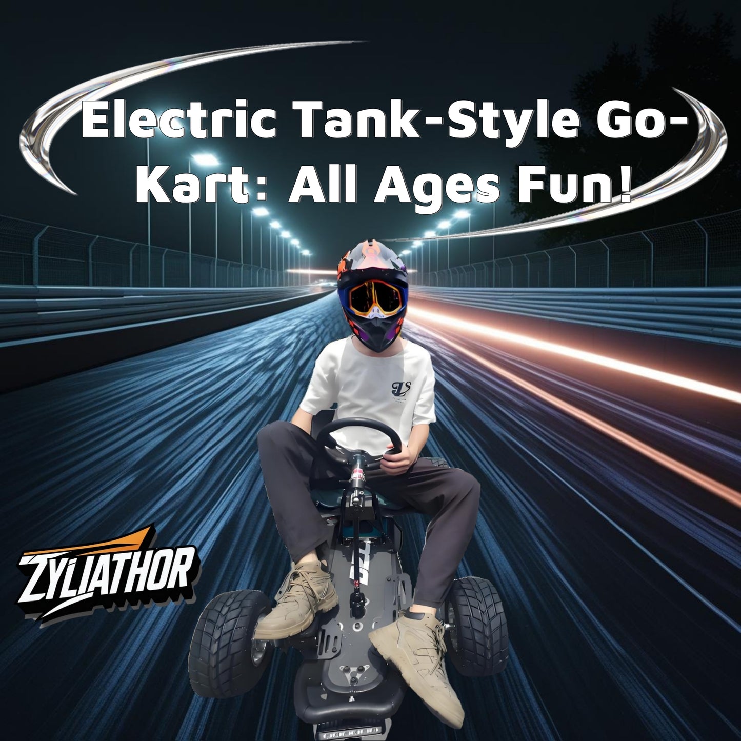 Zyliathor Electric Go-Karts 72V Artisan tank kart Kid-To-Adult Off-Road Ride