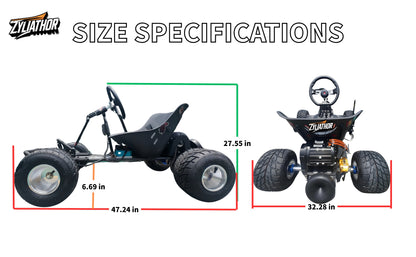 72V 2KW/3KW Electric Go Kart 25+ Mile Range  & RGB Lights 3-Speed + Reverse Handmade for Adults & Teens Outdoor Recreation & Backyard Trails