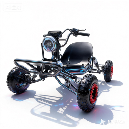 Adult & Kids Electric Go Kart,2000W Brushless,31MPH,Up to 12 miles, 3 Speed + Reverse, Hydraulic Disc Brake, 6" All-Terrain Tires, 440 lb, Off-Road Kart for Backyard & Private Property Trails (Black)