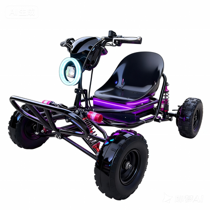 72V 3000W “Little Mountain Leopard” (Peak 25kW), 18S 52Ah, 75 mph,13x5.00-6 Tires,428 Chain