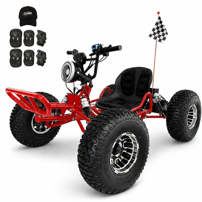 48V 20Ah Electric Off-Road Go Kart for Adults & Teens, Peak 4000W, Up to 31 MPH, 30-Mile Range