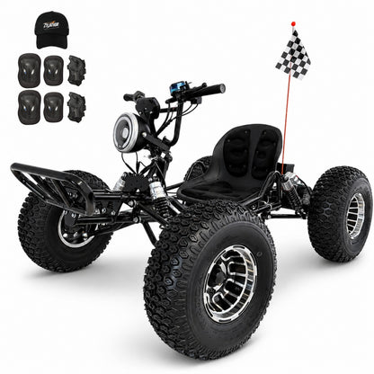 48V 20Ah Electric Off-Road Go Kart for Adults & Teens, Peak 4000W, Up to 31 MPH, 30-Mile Range