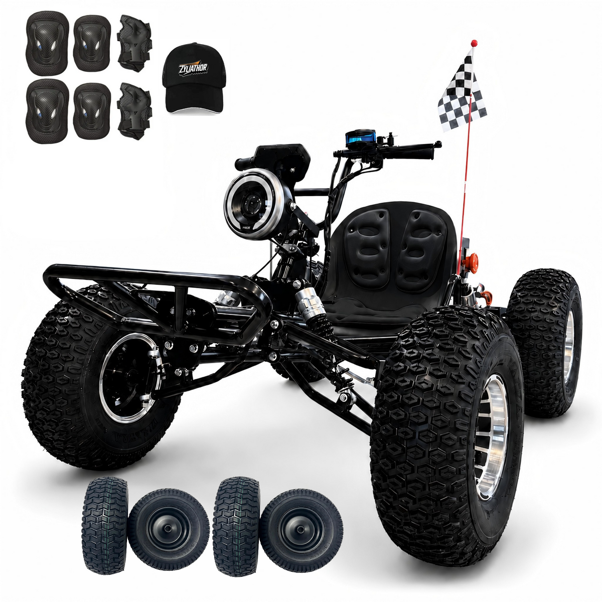 ZYLIATHOR 72V 3000W Electric Off-Road Go Kart for Adults & teens, 26Ah