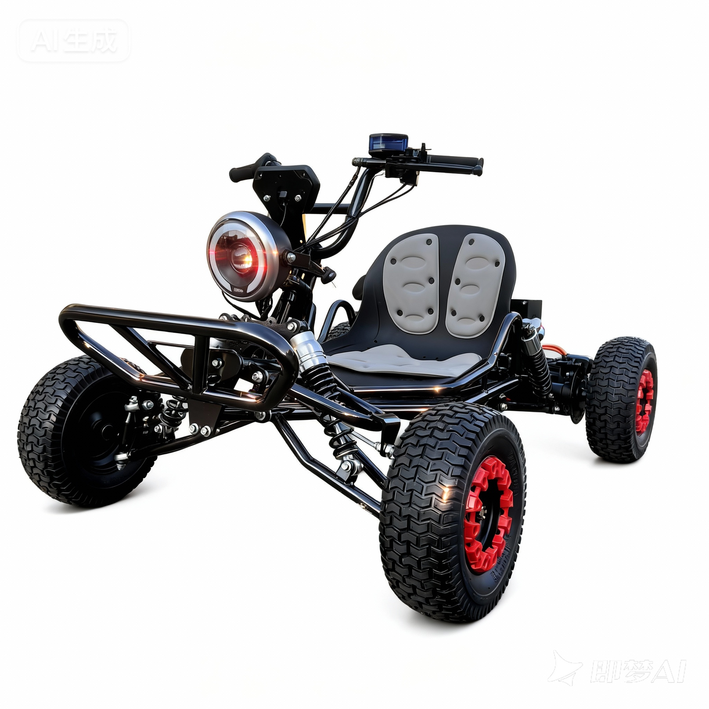 72V 3000W "Mountain Tiger"（Peak 10.8kW)Electric Off-Road Go Kart, 26Ah (37mi), 62mph, 6″/8″ AT Tires, Shaft Drive, 3-Speed+Reverse