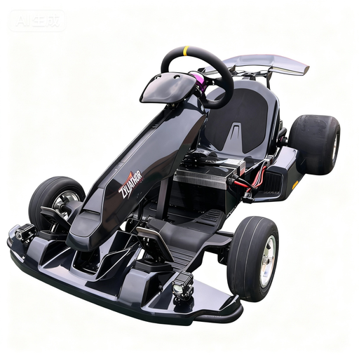 Zyliathor 3000W Mid-Mount Electric Racing Go-Kart, Peak 28kW, 18S 52Ah Battery, 72530 Controller,74.6 mph, Adjustable Chassis, 12