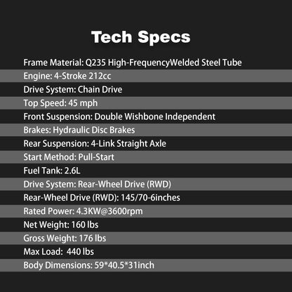 (estilos personalizados) 4 tiempos 212 cc