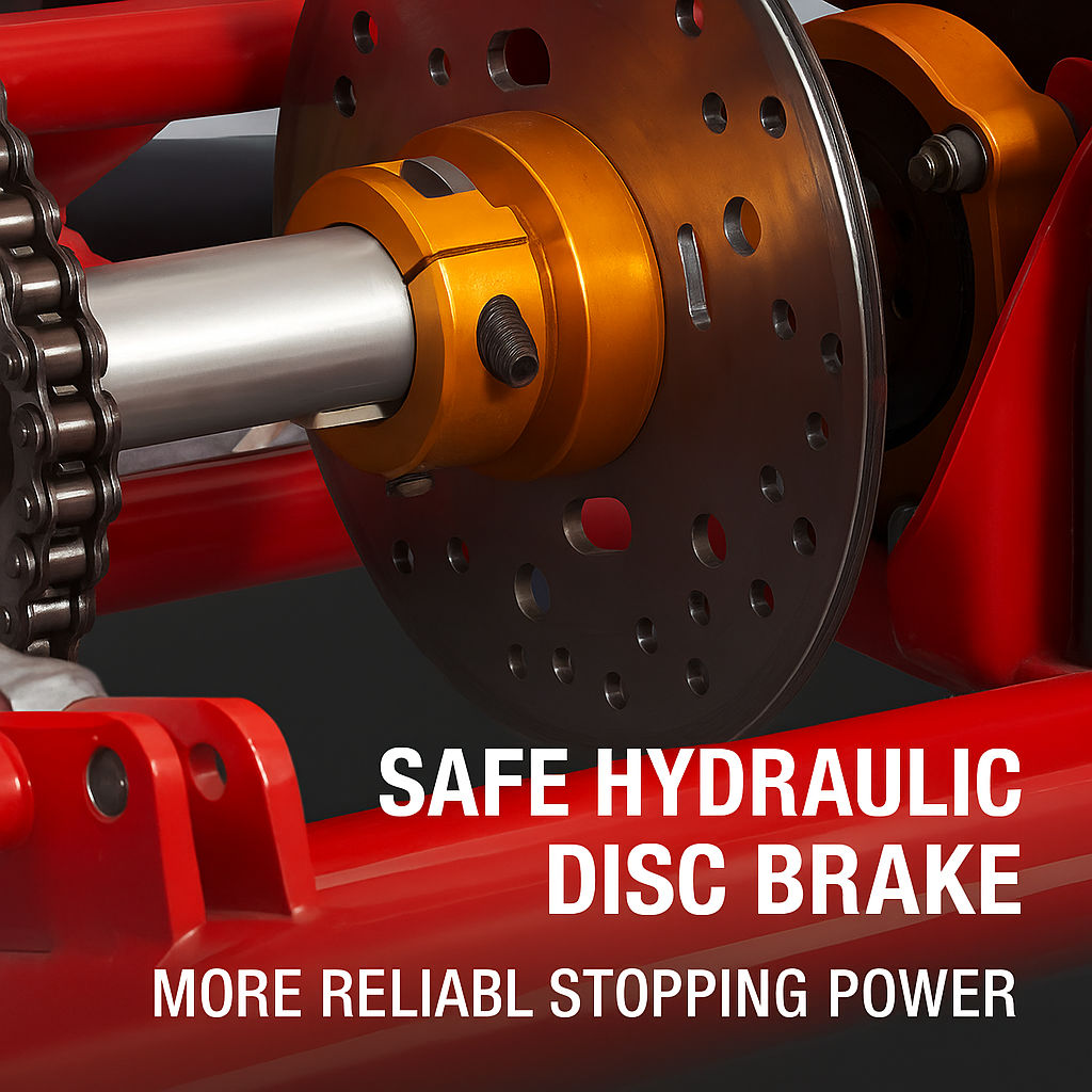 208CC 3-Wheel Off-Road Gas Powered Motorcycle – with 4-Stroke Briggs & Stratton Engine, CVT,Pull Start, Rear Disc Brake (Black)