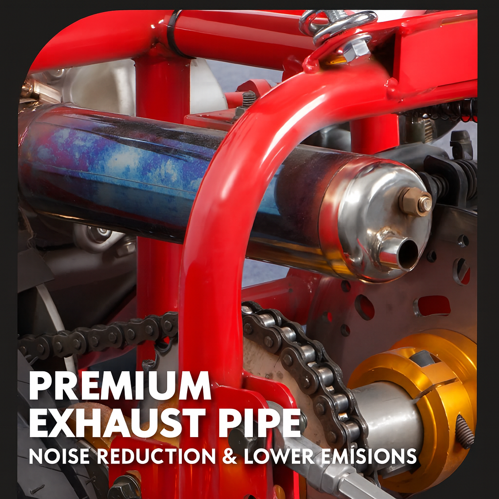 208CC 3-Wheel Off-Road Gas Powered Motorcycle – with 4-Stroke Briggs & Stratton Engine, CVT,Pull Start, Rear Disc Brake (Black)