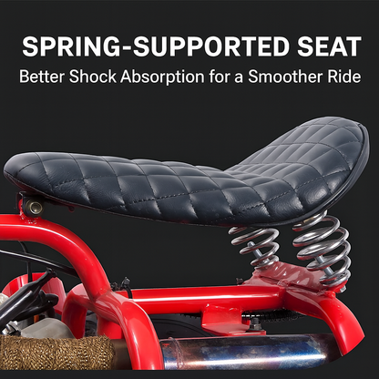 208CC 3-Wheel Off-Road Gas Powered Motorcycle – with 4-Stroke Briggs & Stratton Engine, CVT,Pull Start, Rear Disc Brake (Black)