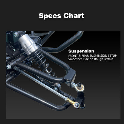 Adult & Kids Electric Go Kart,2000W Brushless,31MPH,Up to 12 miles, 3 Speed + Reverse, Hydraulic Disc Brake, 6" All-Terrain Tires, 440 lb, Off-Road Kart for Backyard & Private Property Trails (Black)