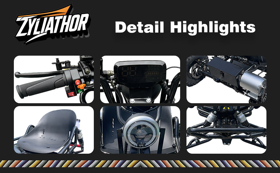 Adult & Kids Electric Go Kart,2000W Brushless,31MPH,Up to 12 miles, 3 Speed + Reverse, Hydraulic Disc Brake, 6" All-Terrain Tires, 440 lb, Off-Road Kart for Backyard & Private Property Trails (Black)