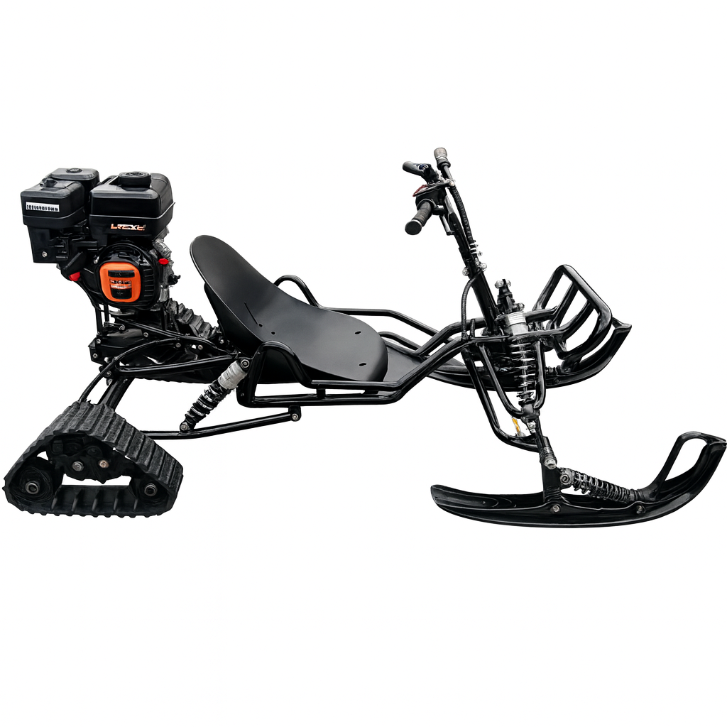 Snow Track & Ski Conversion Kit for Zyliathor 212cc / 48V 1500W / 48V 2000W Go Karts – Rear Rubber Tracks & Front Ski Assembly