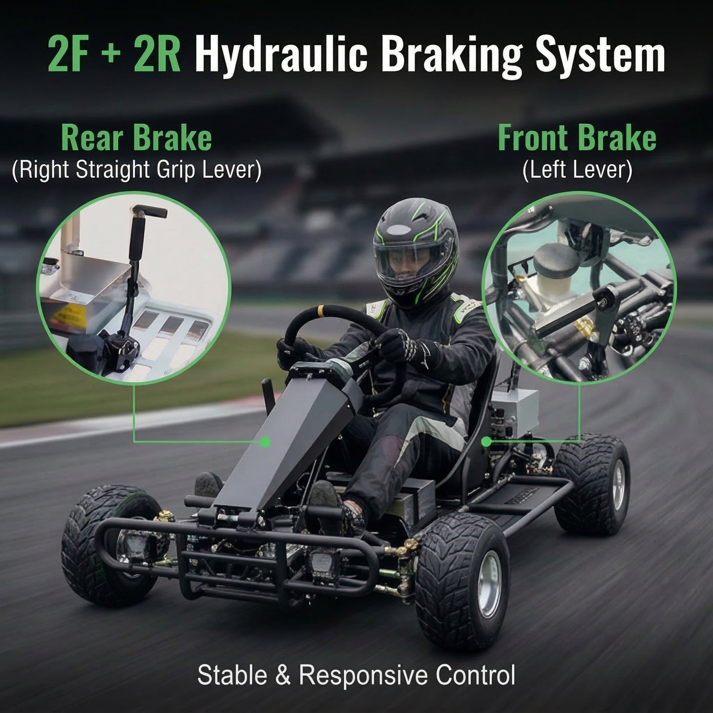 72V "Wind Chaser" Electric go Kart,Peak 20kw-28kw,max Speed 87mph