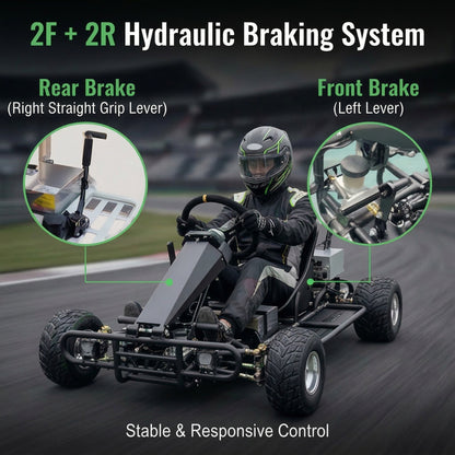 72V "Wind Chaser" Electric go Kart,Peak 20kw-28kw,max Speed 87mph