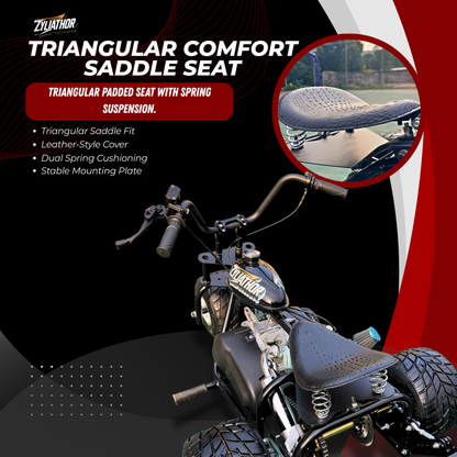 208cc Gas Mini Off-Road Trike Motorcycle CVT, 31MPH Drift Trike Bike, Rear Hydraulic Disc Brake, High-Carbon Steel Frame, Stabilizer Wheels, Muffler, Private Property Only