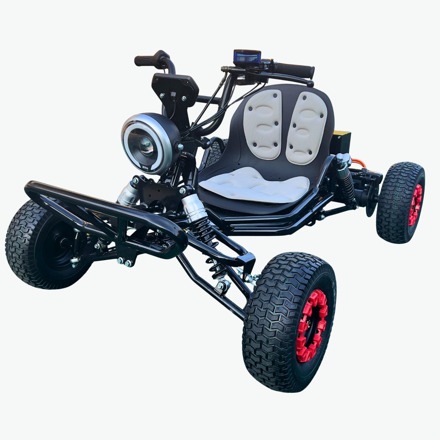 72V 3000W "Mountain Tiger"（Peak 10.8kW)Electric Off-Road Go Kart, 26Ah (37mi), 62mph, 6″/8″ AT Tires, Shaft Drive, 3-Speed+Reverse