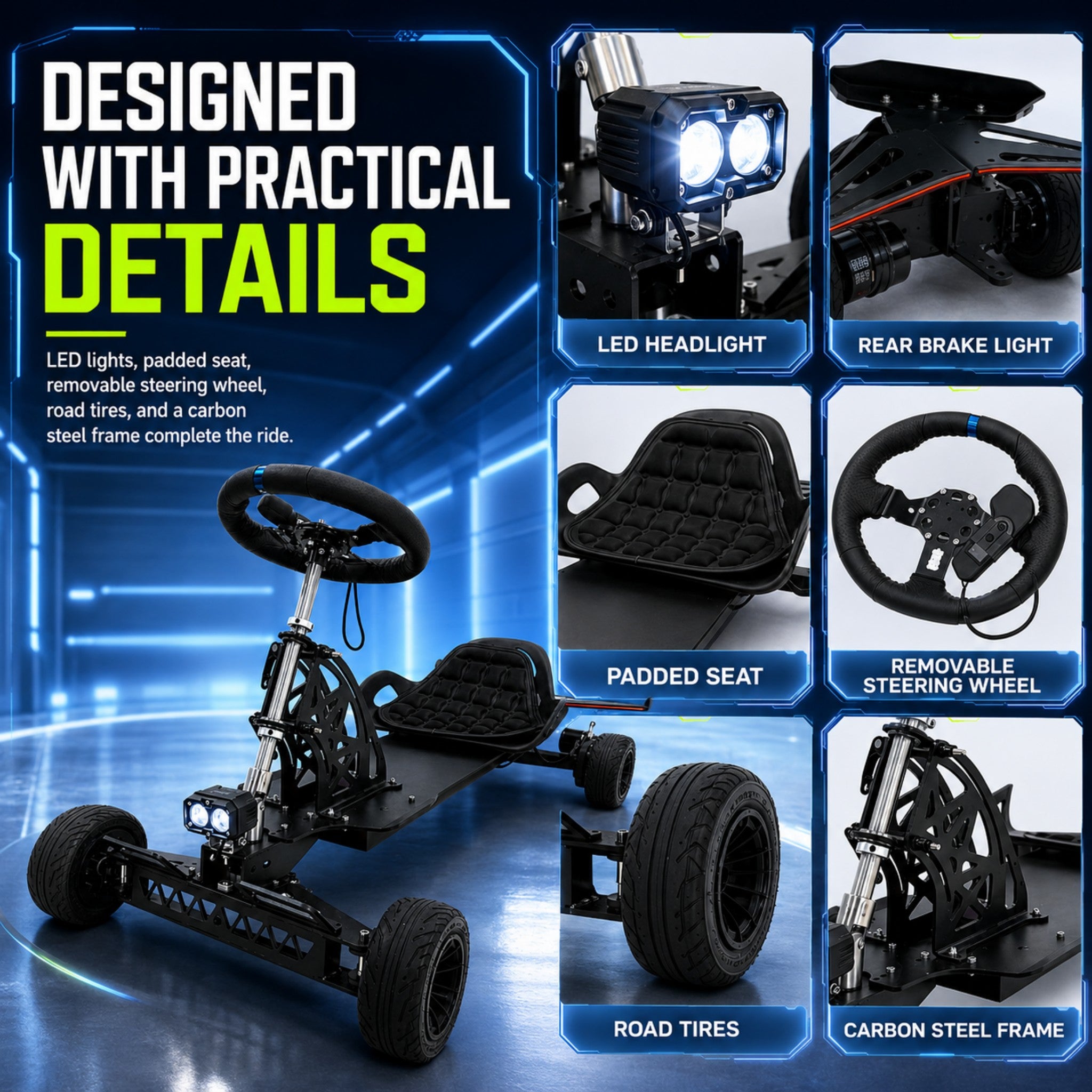 J-ESK48 Skateboard Karts – Zyliathor Go kart