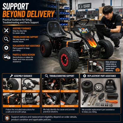 Zyliathor 48V 650W Electric Go Kart 35 miles