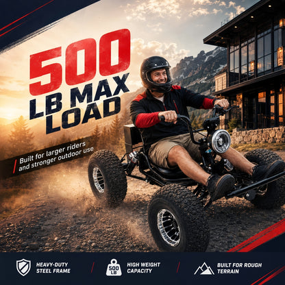 72V 3000W Electric Off-Road Go Kart for Adults & Teens, Peak 10.8kW, Up to 45 MPH, 37-Mile Range