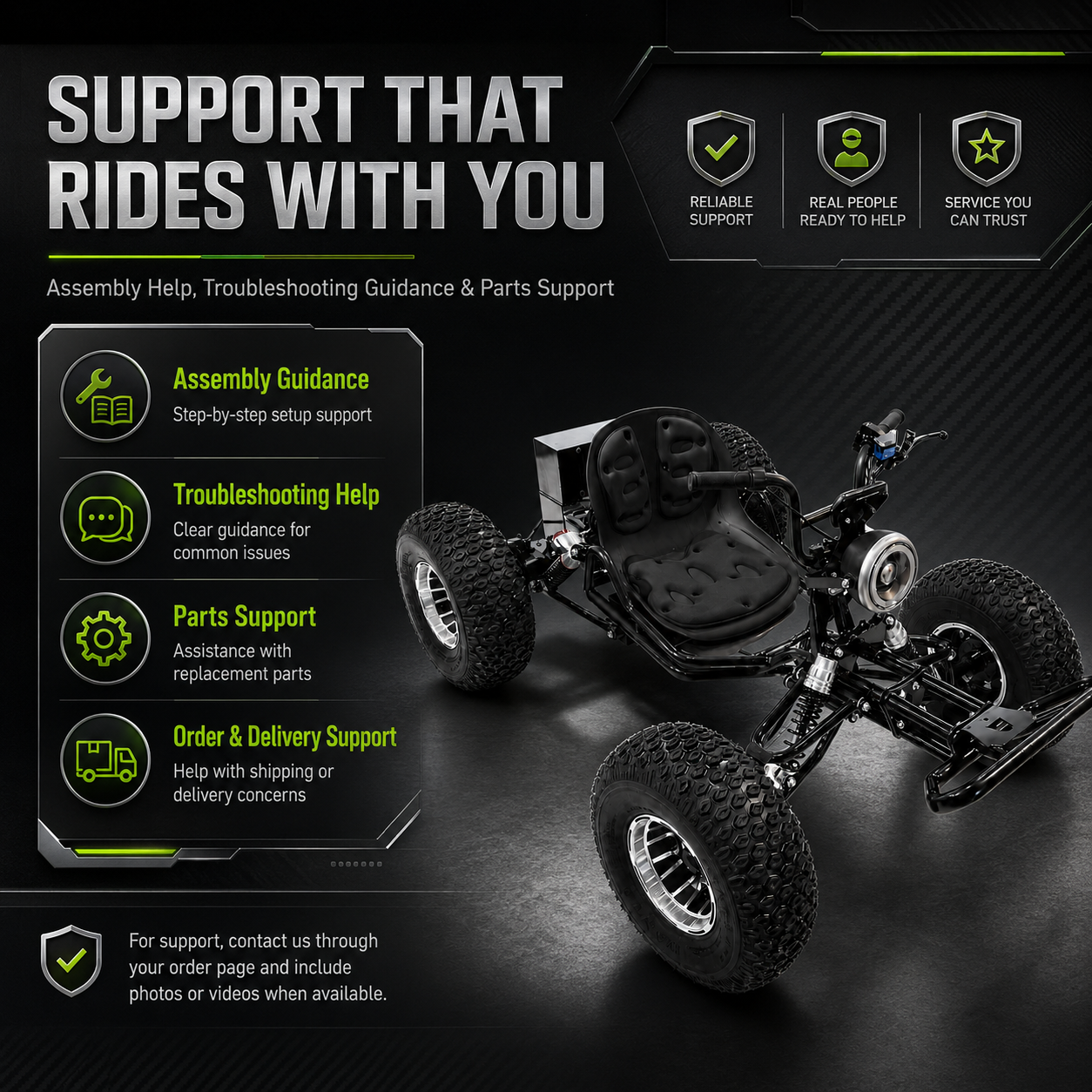 72V 3000W Electric Off-Road Go Kart for Adults & Teens, Peak 10.8kW, Up to 45 MPH, 37-Mile Range