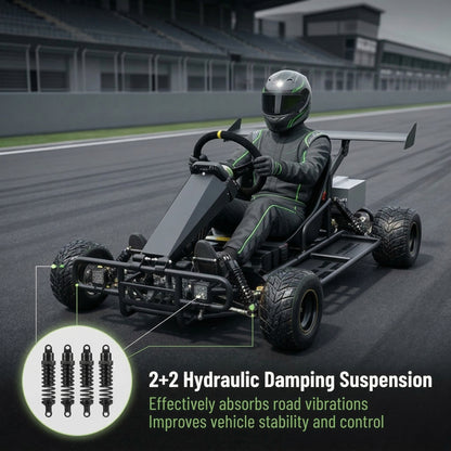 72V "Wind Chaser" Electric go Kart,Peak 20kw-28kw,max Speed 87mph