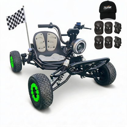 72V 3000W Electric Off-Road Go Kart for Adults & Teens, Peak 10.8kW, Up to 45 MPH, 37-Mile Range