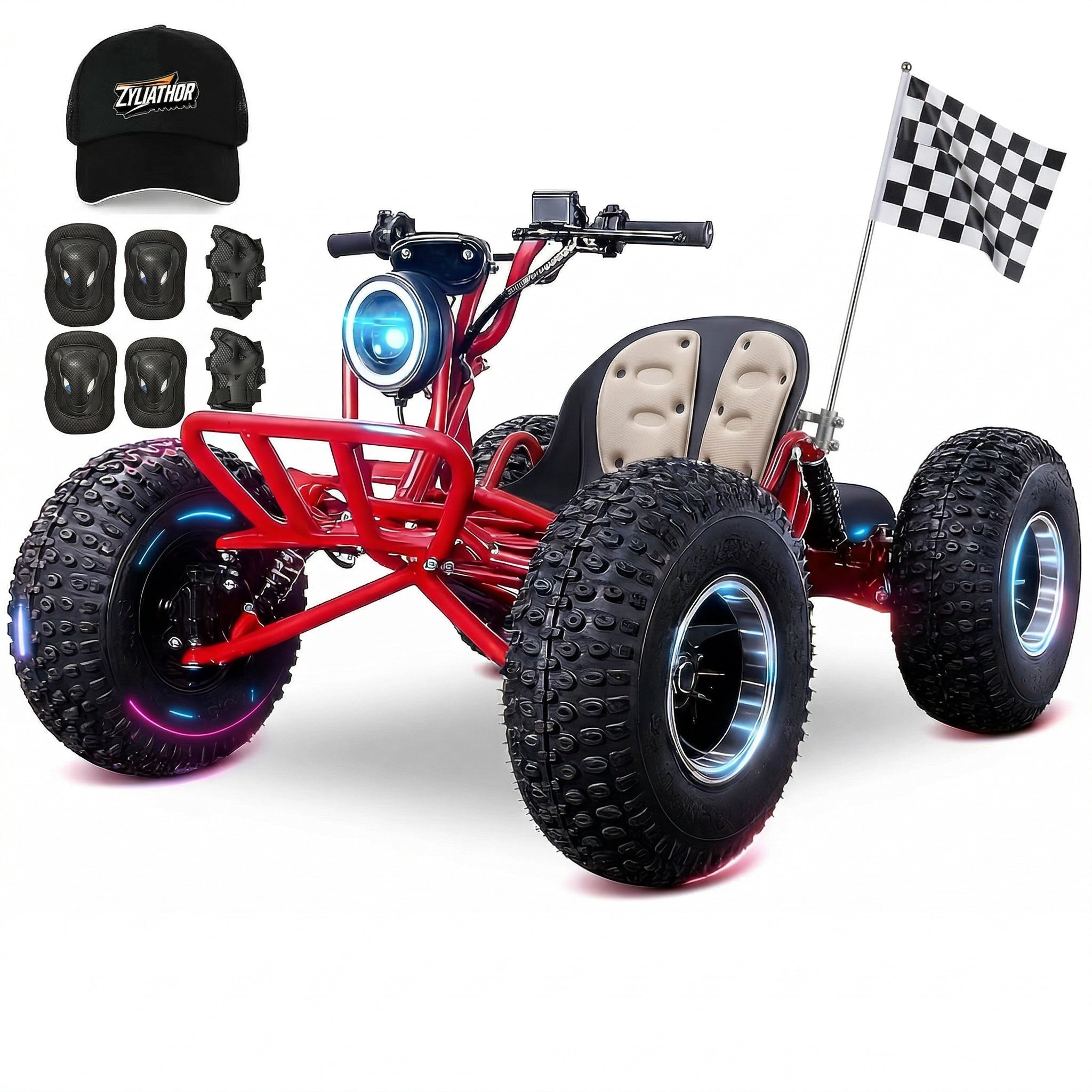 1500W motor Brushless Peak 4000W, 31MPH, AT19x7-8 Tires