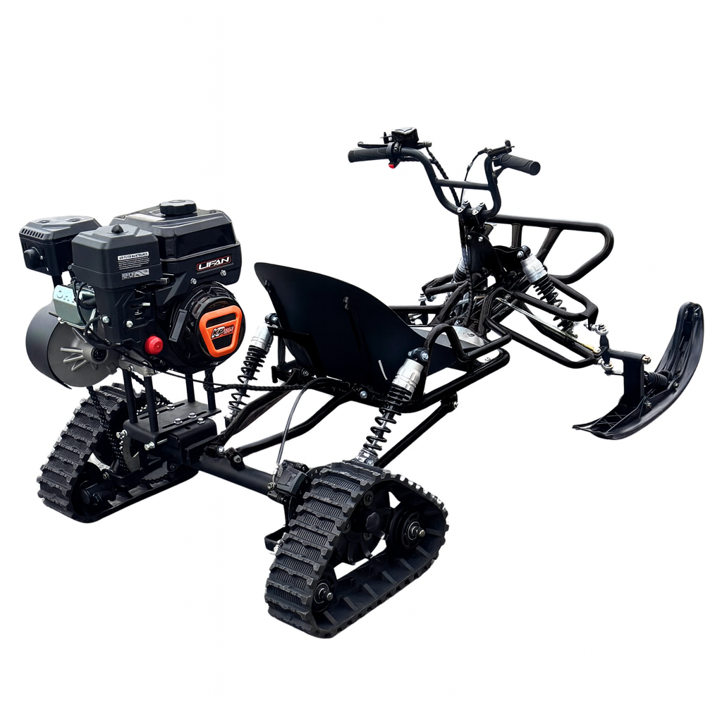 Snow Track & Ski Conversion Kit for Zyliathor 212cc / 48V 1500W / 48V 2000W Go Karts – Rear Rubber Tracks & Front Ski Assembly