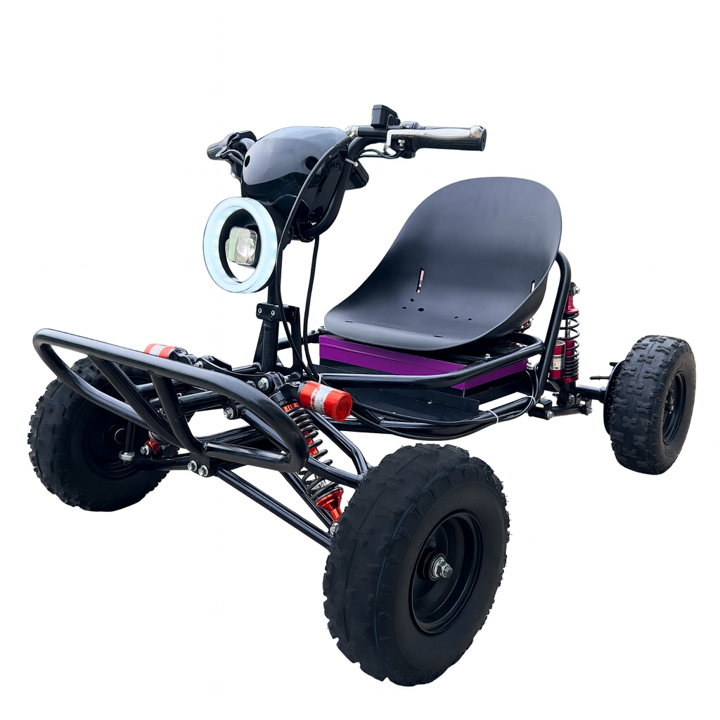 72V 3000W “Little Mountain Leopard” (Peak 25kW), 18S 52Ah, 75 mph,13x5.00-6 Tires,428 Chain