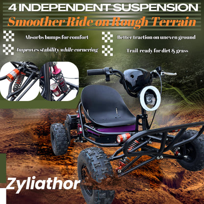 72V 3000W “Little Mountain Leopard” (Peak 25kW), 18S 52Ah, 75 mph,13x5.00-6 Tires,428 Chain