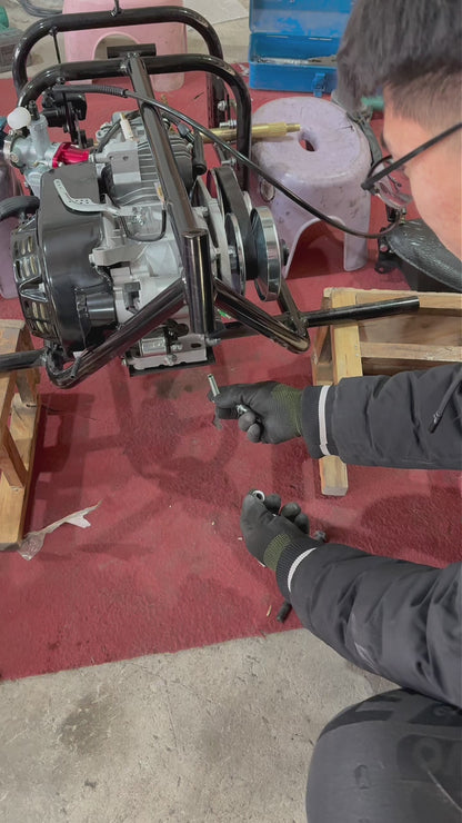 208CC 3-Wheel Off-Road Gas Powered Motorcycle – with 4-Stroke Briggs & Stratton Engine, CVT,Pull Start, Rear Disc Brake (Black)