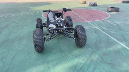 72V 3000W "Mountain Tiger"（Peak 10.8kW)Electric Off-Road Go Kart, 26Ah (37mi), 62mph, 6″/8″ AT Tires, Shaft Drive, 3-Speed+Reverse
